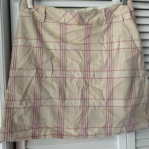 Ashworth mini skort in pink and tan size 4 - Picture 2 of 3